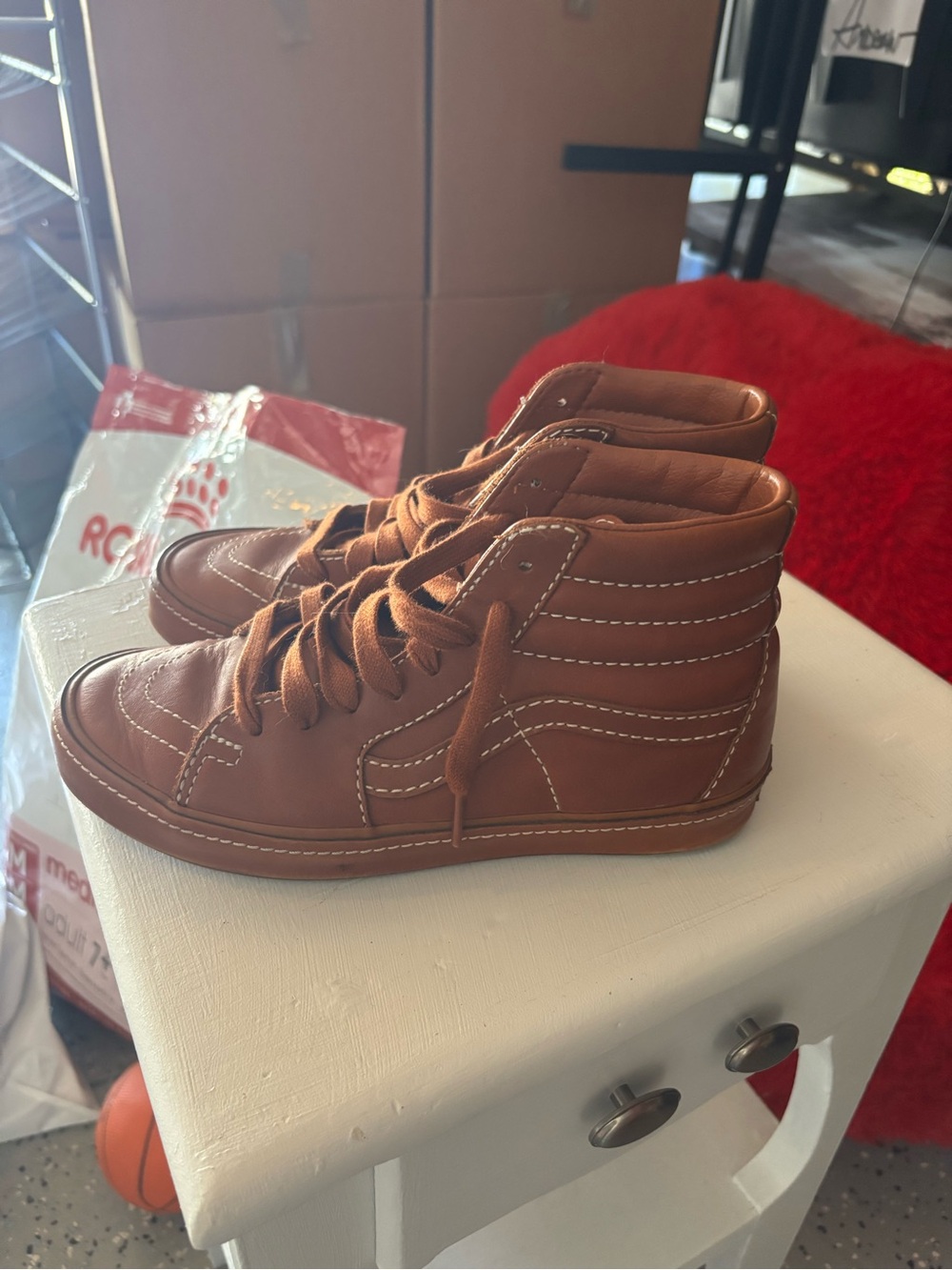Vans Brown High-Top Skate Sneakers
